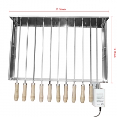 Stainless steel rotisserie system top kebab skewers set BBQ Grill