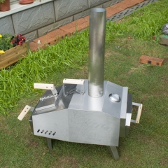 ステンレス製屋外薪焼きピザオーブン 業務用屋外暖炉ピザオーブン