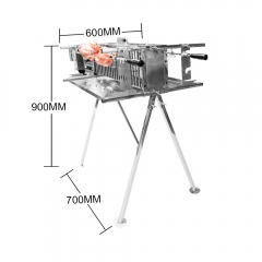 Stainless Steel Spit Rotisserie Twin Vertical Double Spit BBQ Grill