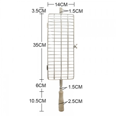 BBQ skewers Rotating Baking Stainless Steel Rotisserie Grill Basket with handle