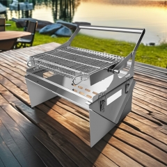 bbq grill Camping turnover The top bbq grid could over turn 360⁰through the handle,charcoal pan with foldable legs