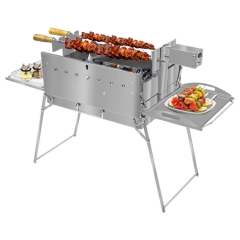 Cyprus BBQ:ポータブルトート軽量アウトドアキャンプ回転グリル