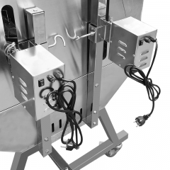 ダブルロケーションBBQスピットロースター2スピットグリルガスと炭火ピッグ2スピットロースター