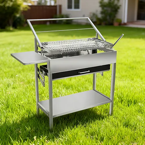 フリップBBQグリル 回転BBQ 回転簡単ネットフリップグリルバスケット アウトドア ピクニック ステンレススチール ポータブル 折りたたみ式 チャコール キャンプ バーベキューグリル フリップグリル